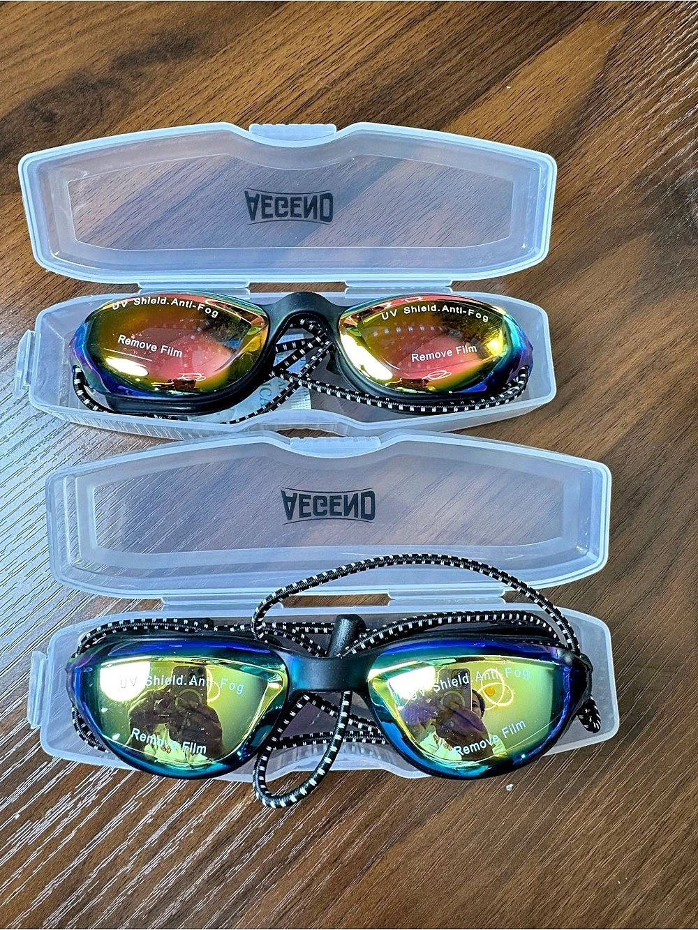 AEGEND Mirrored Swim Goggles Black & Blue